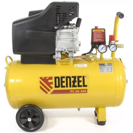 Компрессор масляный поршневой прямой привод DENZEL PC 50-260 58073 купить в Тобольске