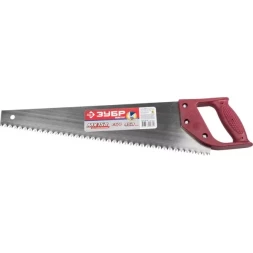 Ножовка ЗУБР &quot;МАСТЕР&quot; по дереву, прямой крупный зуб, пластиковая ручка, шаг зуба 5мм, 450мм 1525-04-45