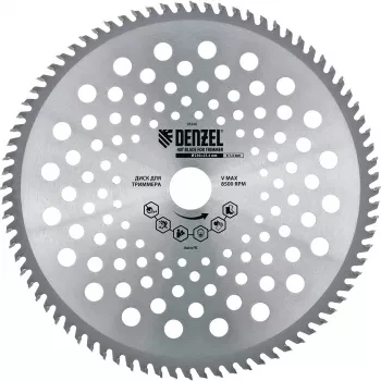 Диск для триммера 230 х 25,4 толщина 1,3 мм 40 зубьев DENZEL 96340 купить в Тобольске