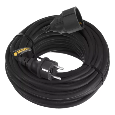 Удлинитель-шнур силовой Denzel Top Series 37420, КГТТ, 20м, 1 розетка, 3 x 1,5 мм, 3 м