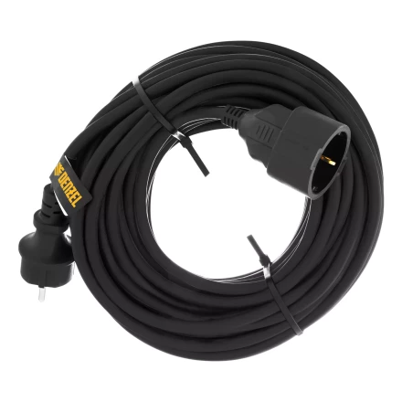 Удлинитель-шнур силовой Denzel Top Series 37420, КГТТ, 20м, 1 розетка, 3 x 1,5 мм, 3 м купить в Тобольске