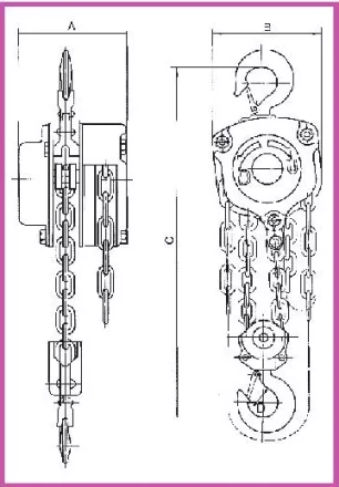 Таль ручная цепная HSZ-J LB г-п 2 тонн H=3 метра купить в Тобольске