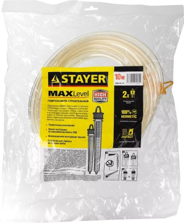 Гидроуровень STAYER &quot;MASTER&quot; с усиленной измерительной колбой большого размера, d 6мм, 10м 579437 купить в Тобольске