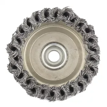 Щетка для УШМ Heavy Duty, 100 мм, М14, "чашка", крученая металлическая проволока  MATRIX 74672 купить в Тобольске