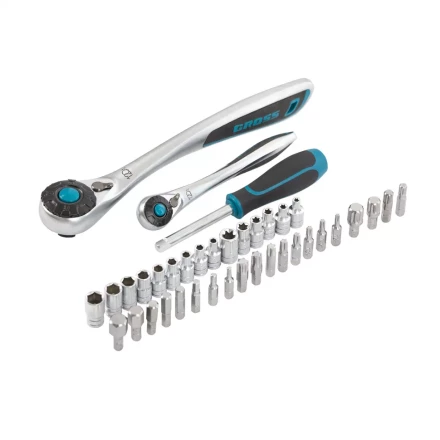 Набор инструментов 101 предмет, 120 зубьев, CrV, 1/4&quot;, 1/2&quot; Gross 14151 купить в Тобольске