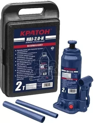Домкрат бутылочный Кратон HBJ-2.0-K в кейсе 2 30 01 003 купить в Тобольске