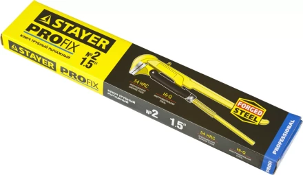 Ключ трубный STAYER &quot;PROFI&quot; рычажный, кованый, прямые губки№ 2, 1.5&quot; 27311-2 купить в Тобольске