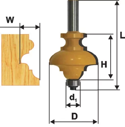 Фреза кромочная фигурная мультипрофиль хв 12мм 10571 купить в Тобольске