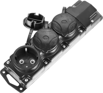 Колодка СИБИН для удлинителя, 3 гнезда, заземление, защитные крышки, IP44, макс мощность 3500Вт 55114-3 купить в Тобольске