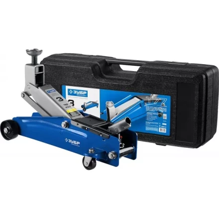 Домкрат гидравлический подкатной T77, 3т, 192-533мм, в кейсе, ЗУБР Профессионал 43055-3-K 43055-3-K купить в Тобольске