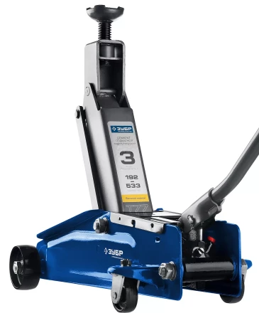 Домкрат гидравлический подкатной T77, 3т, 192-533мм, в кейсе, ЗУБР Профессионал 43055-3-K 43055-3-K купить в Тобольске