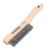 Щетка зачистная 4-х рядная, прямая проволока из нержавеющей стали с деревянной ручкой, EFP// Denzel 74844 купить в Тобольске