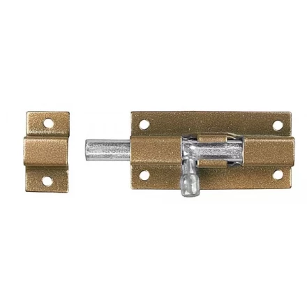 Задвижка накладная для окон и мебели &quot;ШП-40 КМЦ&quot;, цвет коричневый металлик/цинк, 40мм 37753-40 купить в Тобольске