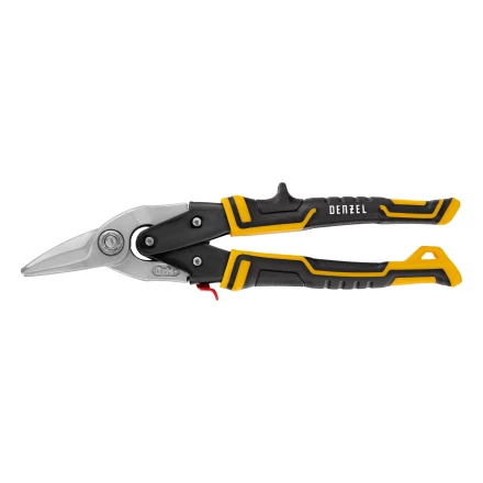 Ножницы по металлу Denzel, 270 мм, прямой и левый рез, сталь-СrMo, трехкомпонентные рукоятки, 78372 купить в Тобольске