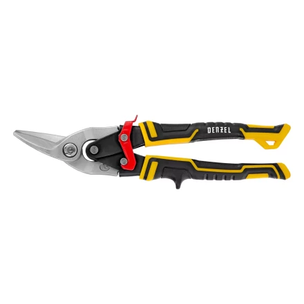 Ножницы по металлу Denzel, 270 мм, прямой и левый рез, сталь-СrMo, трехкомпонентные рукоятки, 78372 купить в Тобольске