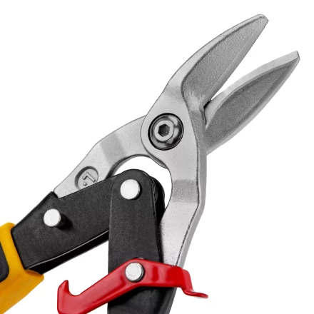 Ножницы по металлу Denzel, 270 мм, прямой и левый рез, сталь-СrMo, трехкомпонентные рукоятки, 78372 купить в Тобольске