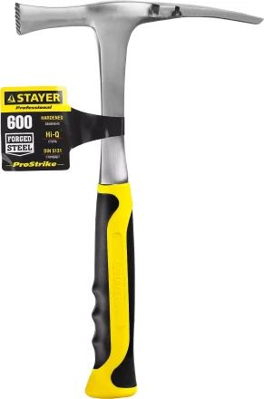 Молоток-кирочка КАМЕНЩИКА STRIKE 600г цельнометаллический, STAYER Professional 20165 20165 купить в Тобольске