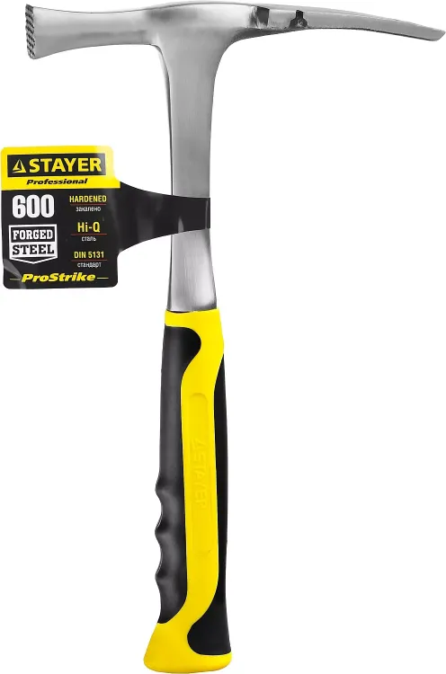 Молоток-кирочка КАМЕНЩИКА STRIKE 600г цельнометаллический, STAYER Professional 20165 20165 купить в Тобольске