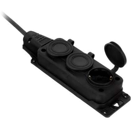 Удлинитель-шнур силовой Denzel Top Series 37421, КГТТ, 10м, 3 розетки, 3 x 1,5 мм, 3 м купить в Тобольске