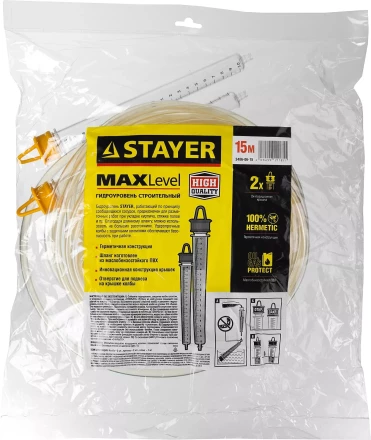 Гидроуровень STAYER &quot;MASTER&quot; с усиленной измерительной колбой большого размера, d 6мм, 15м 579442 купить в Тобольске