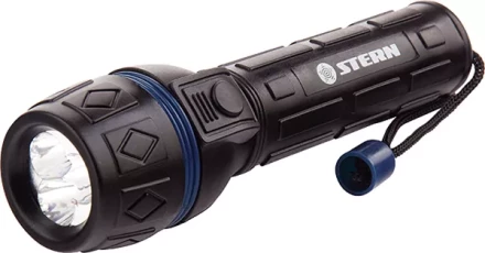 Фонарик светодиодный, ударопрочный корпус, влагозащищённый, 3 ярких светодиода, 2хАА, Stern 90511 купить в Тобольске