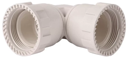 Соединитель ЗУБР &quot;ШиреФит&quot; угловой 90° &quot;накидная гайка - накидная гайка&quot;, 26мм 51497-26 купить в Тобольске