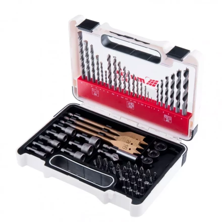 Набор сверл комбинированный по металлу 1-6 мм бетону 3-8 мм дереву 3-8 мм перки биты 30 шт адаптер головки 8 шт 71 предмет Pro Matrix 725671 купить в Тобольске