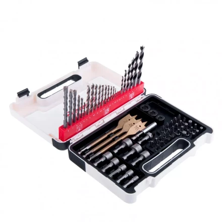 Набор сверл комбинированный по металлу 1-6 мм бетону 3-8 мм дереву 3-8 мм перки биты 30 шт адаптер головки 8 шт 71 предмет Pro Matrix 725671 купить в Тобольске