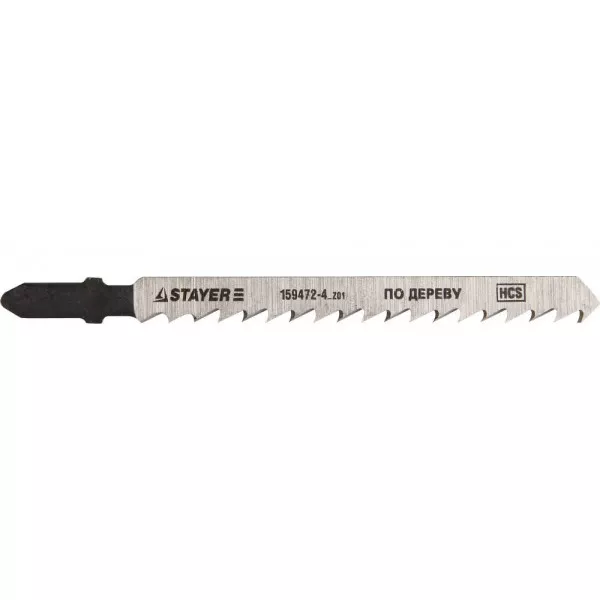 Полотна STAYER "STANDARD", T101D, для эл/лобзика, HCS, по дереву, фанере, чистый рез, EU-хвост., шаг 4мм, 74мм, 2шт 159472-4_z01 купить в Тобольске