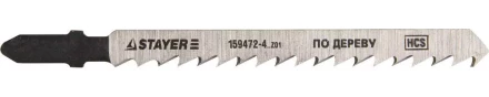 Полотна STAYER &quot;STANDARD&quot;, T101D, для эл/лобзика, HCS, по дереву, фанере, чистый рез, EU-хвост., шаг 4мм, 74мм, 2шт 159472-4_z01 купить в Тобольске