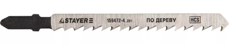 Полотна STAYER "STANDARD", T101D, для эл/лобзика, HCS, по дереву, фанере, чистый рез, EU-хвост., шаг 4мм, 74мм, 2шт 159472-4_z01 купить в Тобольске