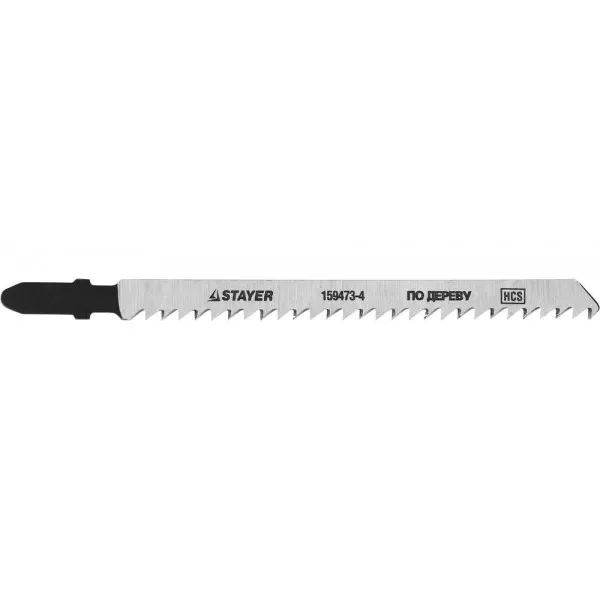 Полотна STAYER "STANDARD", T301CD, для эл.лобзиков, HCS, по дереву, фанере, ДВП, ДСП, быстр точный рез, EU-хвост., 100/4мм, 2шт 159473-4 купить в Тобольске