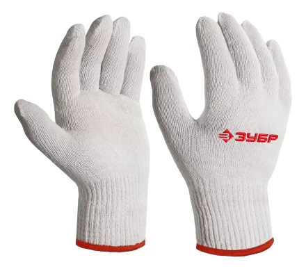 ЗУБР ОПТИМА, S-M, х/б перчатки без покрытия, 10 класс (11445-M) купить в Тобольске