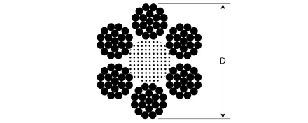 ЗУБР DIN 3060, свивка 6 х 19 + IWR, 14 мм, L 50 м, грузоподъемный стальной трос, Профессионал (30415-14) купить в Тобольске