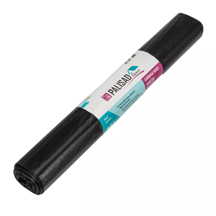 Пакеты для мусора 120 л x 10 шт., ПВД прочные черные, длинный ролик, Home Palisad 927265 купить в Тобольске