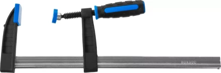 Струбцина ЗУБР &quot;ПРОФЕССИОНАЛ&quot;, тип &quot;F&quot;, двухкомпонентная ручка, стальная закаленная рейка, 80х300мм 32155-080-300 купить в Тобольске