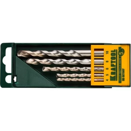Набор KRAFTOOL Сверла &quot;INDUSTRIE QUALITAT&quot; по бетону ударные, самоцентр. наконечник, цилиндр. хвостовик, в боксе, 5шт 29165-H5 купить в Тобольске
