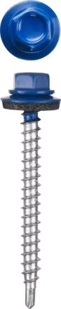 Саморезы СКД кровельные, RAL 5005 синий насыщенный, 51 х 4.8 мм, 250 шт, для деревянной обрешетки, STAYER 30305-48-051-5005 купить в Тобольске