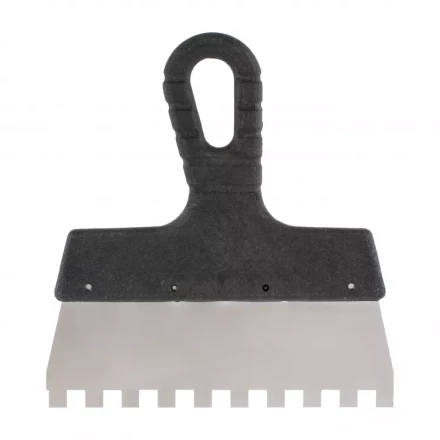 Шпатель фасадный из нержавеющей стали 200 мм пластмассовая ручка 85150 купить в Тобольске