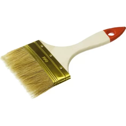 Кисть плоская ЗУБР &quot;УНИВЕРСАЛ-ОПТИМА&quot;, светлая щетина, деревянная ручка, 100мм 01099-100_z01 купить в Тобольске