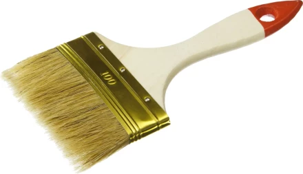 Кисть плоская ЗУБР &quot;УНИВЕРСАЛ-ОПТИМА&quot;, светлая щетина, деревянная ручка, 100мм 01099-100_z01 купить в Тобольске
