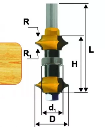 Фреза кром калевочная регул ф22мм хв 12мм 10696 купить в Тобольске