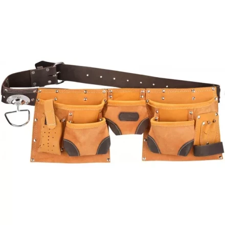 Пояс KRAFTOOL для инструментов, натуральная кожа, 9 карманов 1-38520 купить в Тобольске