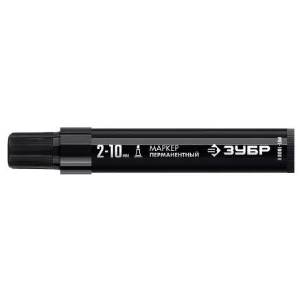 ЗУБР МП-1000К чёрный, 2-10 мм, клиновидный перманентный маркер (06333-2) купить в Тобольске