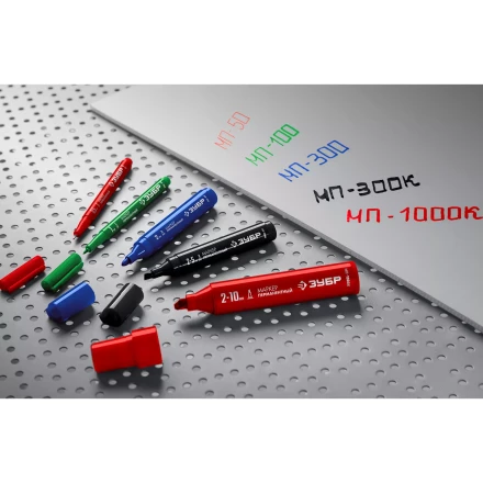 ЗУБР МП-1000К чёрный, 2-10 мм, клиновидный перманентный маркер (06333-2) купить в Тобольске
