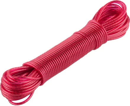 Шнур ЗУБР &quot;МАСТЕР&quot; бельевой, стальная сердцевина, в пластиковой оплетке, 15м 50140-15 купить в Тобольске