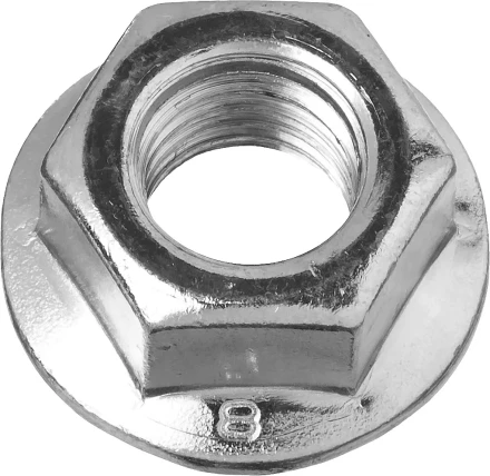 Гайка ЗУБР &quot;МАСТЕР&quot; DIN 6923 с фланцем, класс прочности 8, оцинкованная,  M5, 5кг 303630-05 купить в Тобольске
