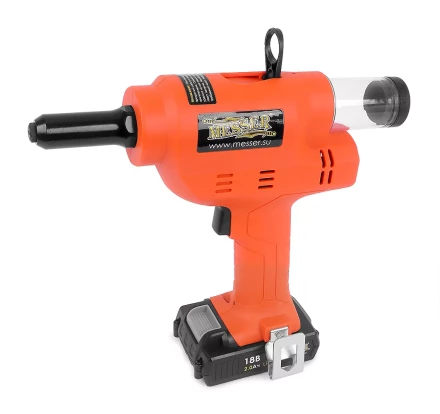 Аккумуляторный вытяжной заклепочник MESSER M4000  с возможностью работы от сети 220В купить в Тобольске