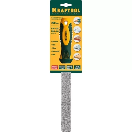 Напильник KRAFTOOL плоский с покрытием из карбида вольфрама, 200мм 16080-20_z01 купить в Тобольске