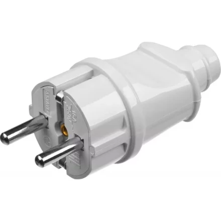 Вилка MAXElectro электрическая, 16А/220В, с заземлением, белая, STAYER 55160-W купить в Тобольске